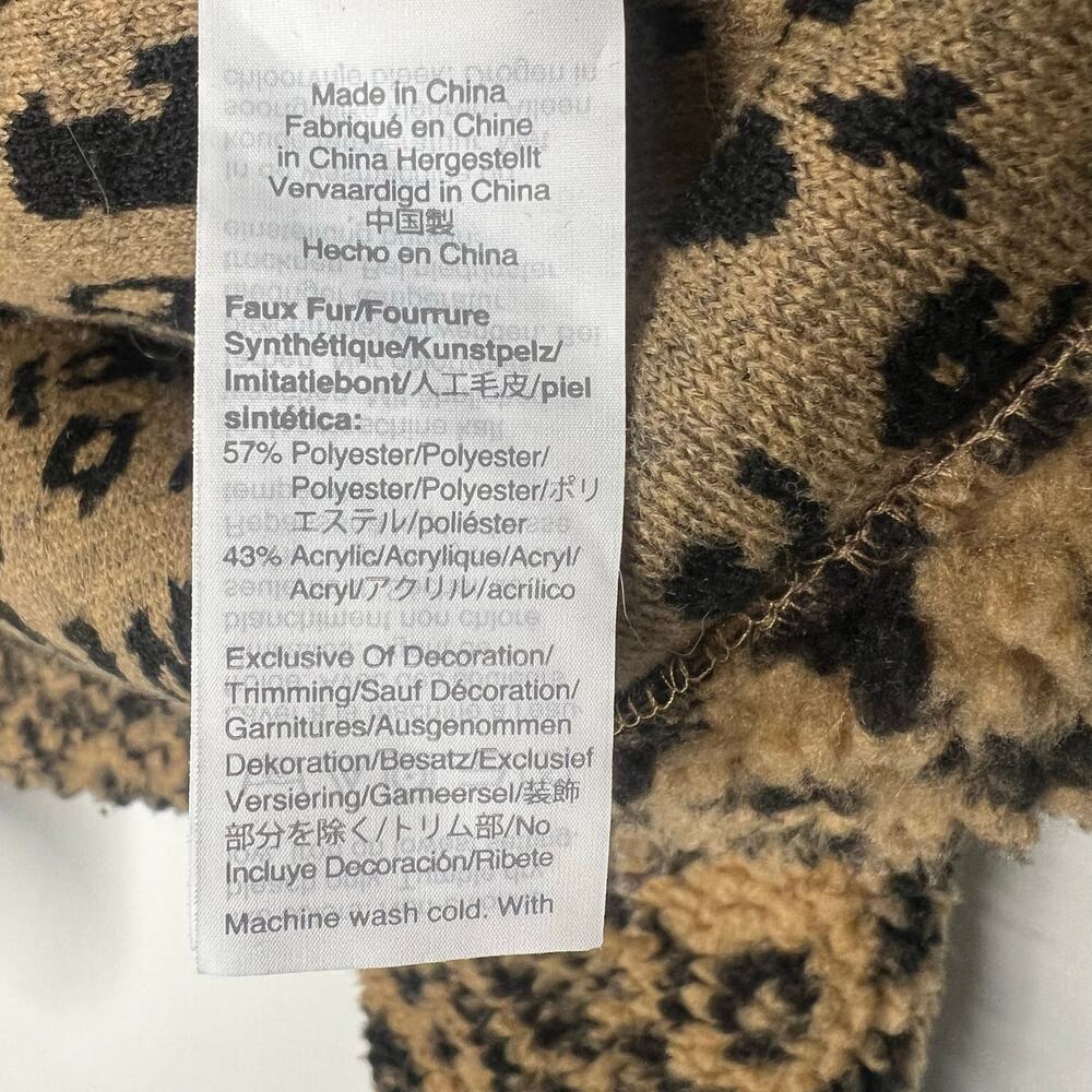 Madewell Leopard Sherpa Bomber Jacket Size XS - Picture 5 of 9